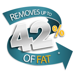Removes up to 42% of fat*